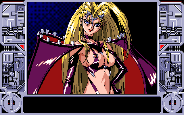 Viper V12 (PC-98) screenshot: The evil, but sexy Colonel Gel