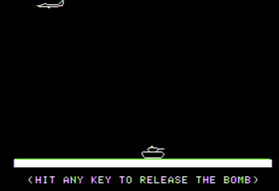 Screenshot of Bomber (Apple II, 1978) - MobyGames