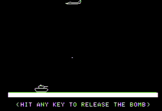 Screenshot of Bomber (Apple II, 1978) - MobyGames