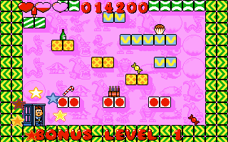Dino Jnr. in Canyon Capers (DOS) screenshot: Entering bonus level 1 (VGA)