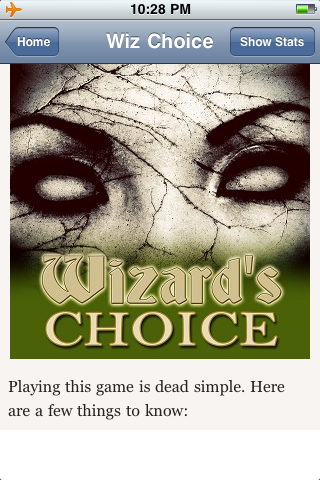 Wizard's Choice: Volume 1 (iPhone) screenshot: Title screen