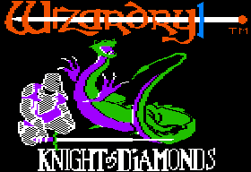 Wizardry: Knight of Diamonds - The Second Scenario (Apple II) screenshot: Title screen