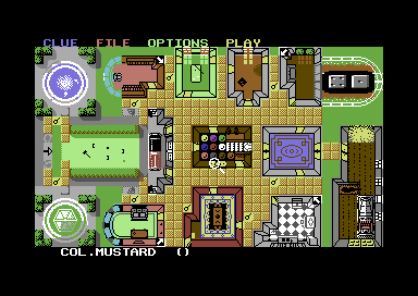 Clue: Master Detective (Commodore 64) screenshot: The house of murder.