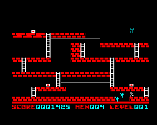 Lode Runner (BBC Micro) screenshot: Making holes for opponents