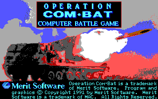 Operation Com●Bat: Computer Battle Game (DOS) screenshot: Title screen