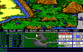 Operation Com●Bat: Computer Battle Game (DOS) screenshot: Gameplay