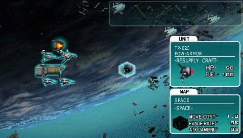 R-Type Command (PSP) screenshot: Moving my units