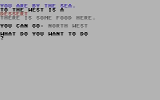 Land of Tezrel (Commodore 64) screenshot: Start of your quest