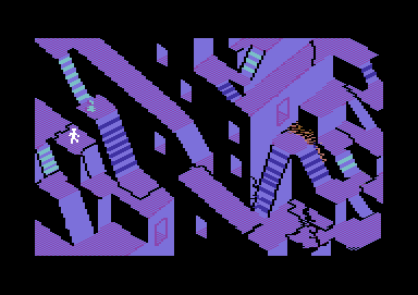 Dragonworld (Commodore 64) screenshot: Action sequence: Maze of Madness