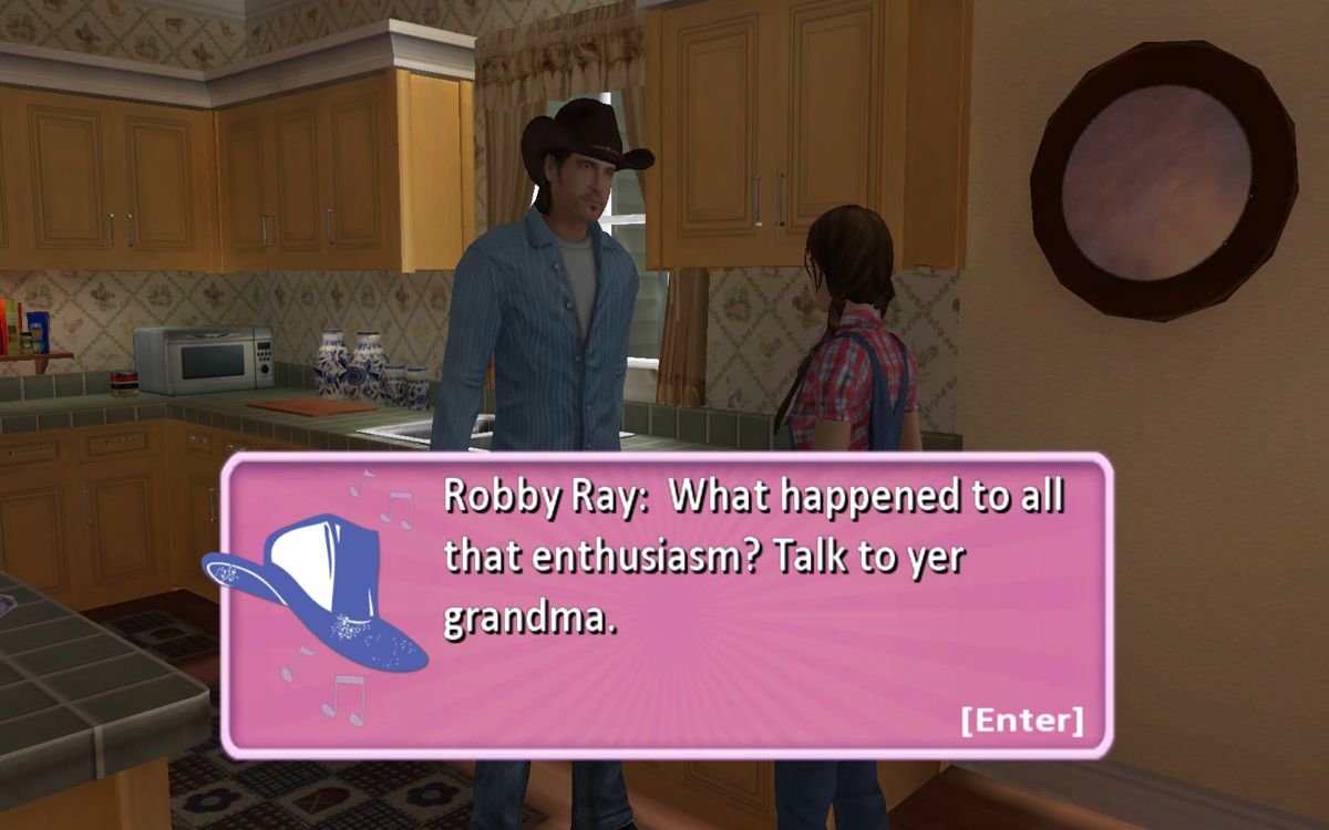 Hannah Montana: The Movie (Windows) screenshot: Talking to Robby Ray.