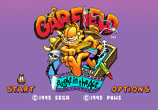 Garfield: Caught in the Act (Genesis) screenshot: Title screen