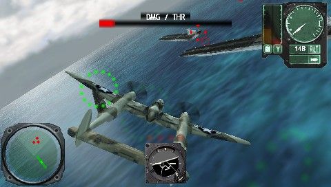 WWII: Battle Over the Pacific (PSP) screenshot: Attacking enemy plane