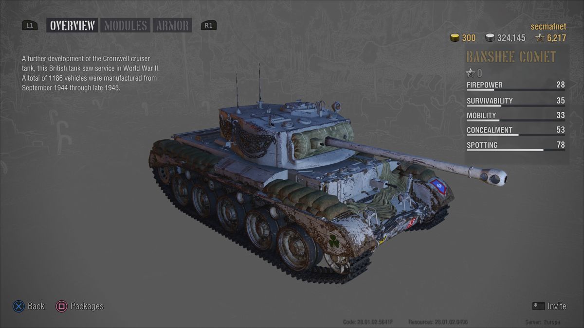 World of Tanks: Mercenaries - Bear KV-122 Ultimate (PlayStation 4) screenshot: Bear KV-122 tank overview