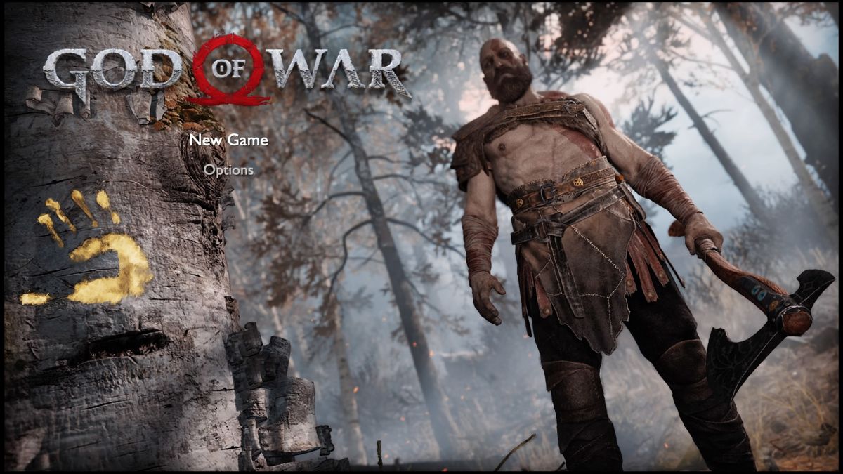 God of War (PlayStation 4) screenshot: Main menu