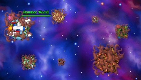 Bomberman (PSP) screenshot: World select