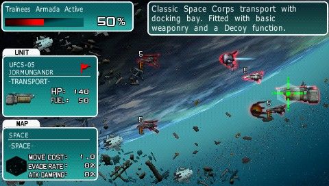 R-Type Command (PSP) screenshot: Enemy's turn