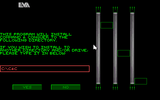 Command & Conquer (DOS) screenshot: install