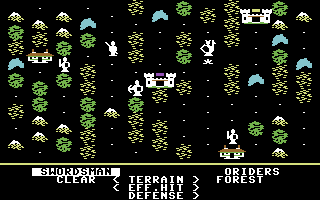 Parthian Kings (Commodore 64) screenshot: Engaged in battle.