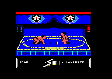 World Games (Amstrad CPC) screenshot: Sumo Wrestling.