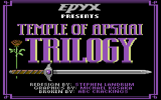 Temple of Apshai Trilogy (Commodore 64) screenshot: Title screen.