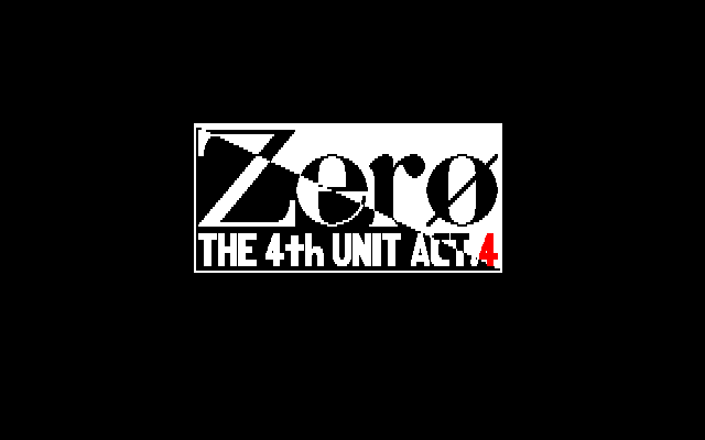 Zerø: The 4th Unit Act.4 (PC-88) screenshot: Title screen