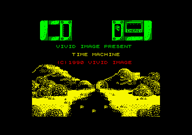 Time Machine (Amstrad CPC) screenshot: Title screen.
