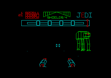 Star Wars: The Empire Strikes Back (Amstrad CPC) screenshot: An At-At Walker.