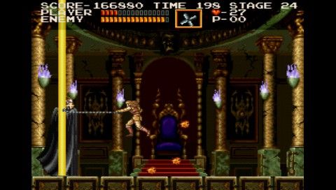 Castlevania Chronicles (PSP) screenshot: Dracula 1st form (Original mode)