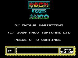 Kick Off 2 (ZX Spectrum) screenshot: Title screen.