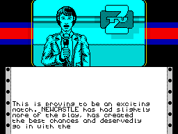 World Soccer (ZX Spectrum) screenshot: Match commentary