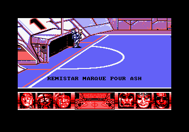 Skateball (Amstrad CPC) screenshot: Goal.