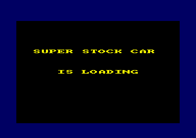 Super Stock Car (Amstrad CPC) screenshot: Loading screen.