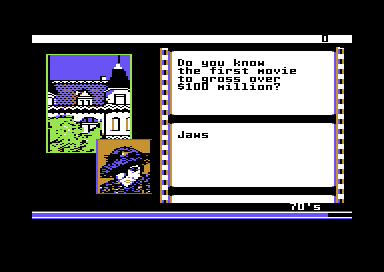 Ticket to Hollywood (Commodore 64) screenshot: Visiting the Magic Castle