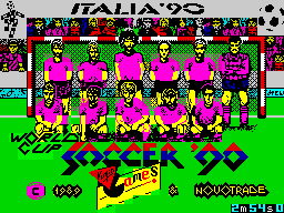 Rick Davis's World Trophy Soccer (ZX Spectrum) screenshot: Loading screen.