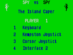 Spy vs. Spy: The Island Caper (ZX Spectrum) screenshot: Title screen.