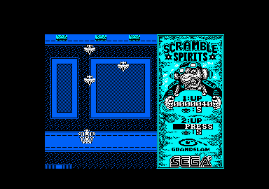 Scramble Spirits (Amstrad CPC) screenshot: Let's go.
