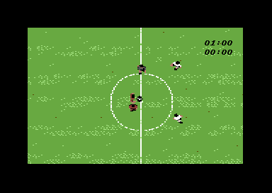 Manchester United (Commodore 64) screenshot: Kick-off.
