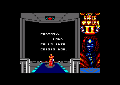 Space Harrier II (Amstrad CPC) screenshot: Start of the level.