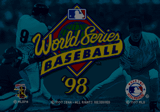 World Series Baseball 98 (Genesis) screenshot: Title screen