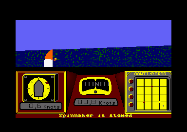 Sailing (Amstrad CPC) screenshot: Let's sail.