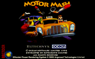 Motor Mash (DOS) screenshot: Title Screen.