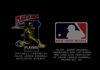 World Series Baseball 98 (Genesis) screenshot: Licensing information