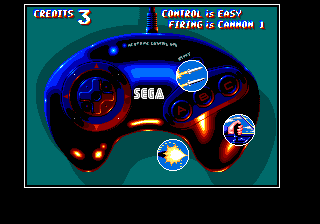 Gunship (Genesis) screenshot: Choose between different control options