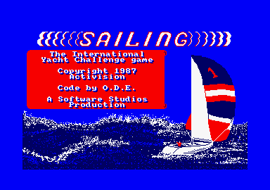 Sailing (Amstrad CPC) screenshot: Loading screen.