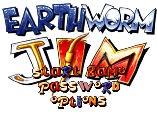 Earthworm Jim (DOS) screenshot: Title screen
