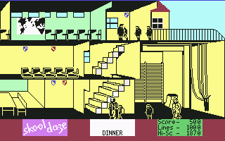 Skool Daze (Commodore 64) screenshot: Dinner time