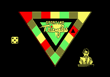 Sporting Triangles (Amstrad CPC) screenshot: The board.