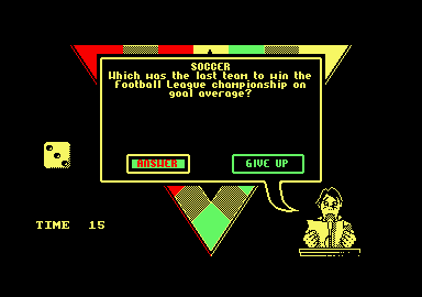 Sporting Triangles (Amstrad CPC) screenshot: The answer?