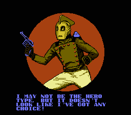 The Rocketeer (NES) screenshot: Rise and be a hero