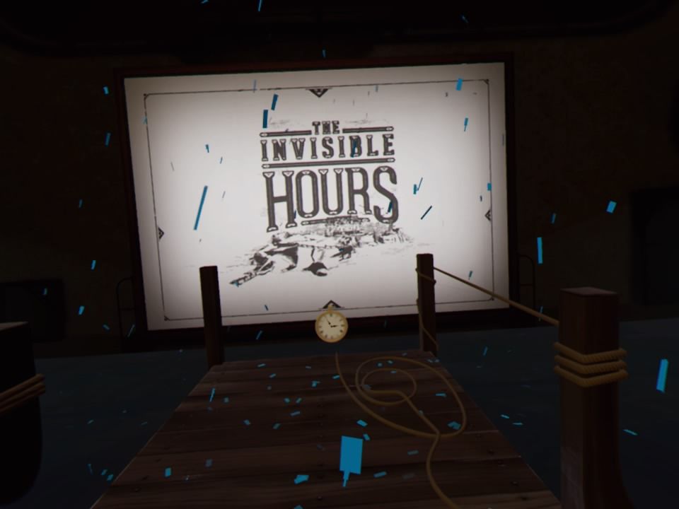 The Invisible Hours (PlayStation 4) screenshot: The game starts as a movie in a theater (VR mode)
